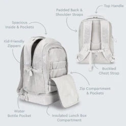 Bentgo Kids 2-in-1 Backpack & Lunch Bag -Bentgo Kitchen Sales Store BGBKPAK SLGL 3