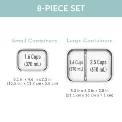 Bentgo Glass Leak-Proof Meal Prep Set (8pc) -Bentgo Kitchen Sales Store BGGLSPK1 CO 7