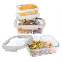 Bentgo Glass Leak-Proof Meal Prep Set (8pc) -Bentgo Kitchen Sales Store BGGLSPK1 WS