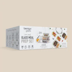 Bentgo Glass Leak-Proof Meal Prep Set (8pc) -Bentgo Kitchen Sales Store BGGLSPK1 WS 8