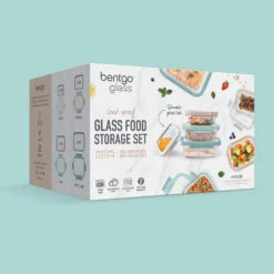 Bentgo Glass Leak-Proof Food Storage Set (8pc) -Bentgo Kitchen Sales Store BGGLSPK2 CO 8