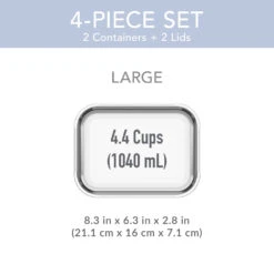 Bentgo Glass Leak-Proof Food Storage Set (4pc) - Frost/Periwinkle -Bentgo Kitchen Sales Store BGGLSPK5DTC 7
