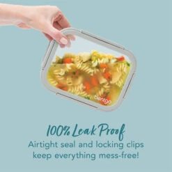 Bentgo Glass Leak-Proof Food Storage Set (4pc) - Pebble/Stone -Bentgo Kitchen Sales Store BGGLSPK8 PEBATFDTC 5