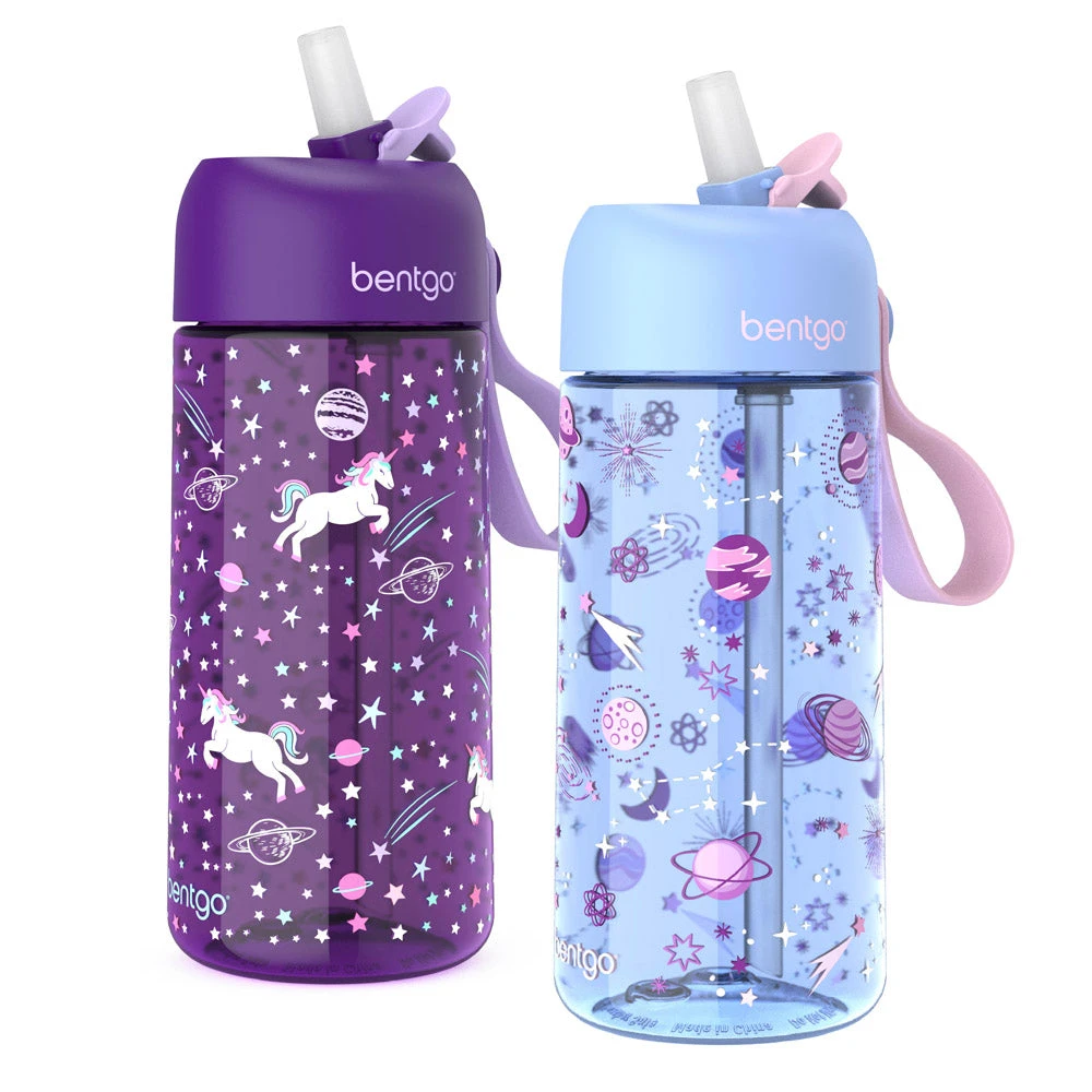 Bentgo Kids Prints Water Bottle (2-Pack) 1 Bentgo Kids Prints Water Bottle (2-Pack)