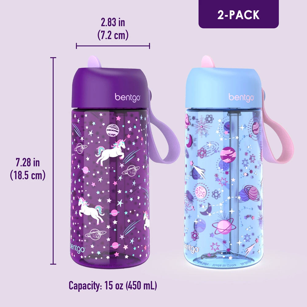 Bentgo Kids Prints Water Bottle (2-Pack) 6 Bentgo Kids Prints Water Bottle (2-Pack) - Image 6