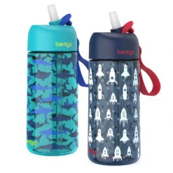 Bentgo Kids Prints Water Bottle (2-Pack) 34 Bentgo Kids Prints Water Bottle (2-Pack) -Bentgo Kitchen Sales Store BGKDWB2 3 SHK RKT 1
