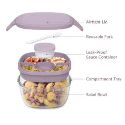 Bentgo Glass Salad Container -Bentgo Kitchen Sales Store BGLASSAL L 5