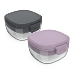 Bentgo Glass Salad Container (2-Pack) -Bentgo Kitchen Sales Store BGLASSAL MUL1 3P 3