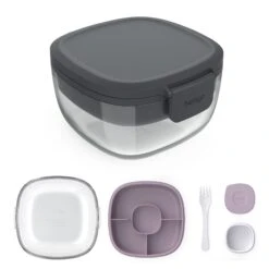Bentgo Glass Salad Container (2-Pack) -Bentgo Kitchen Sales Store BGLASSAL MUL1 3P 7b