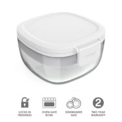 Bentgo Glass Salad Container -Bentgo Kitchen Sales Store BGLASSAL W 3