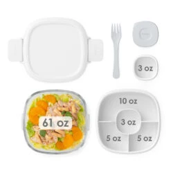 Bentgo Glass Salad Container -Bentgo Kitchen Sales Store BGLASSAL W 6