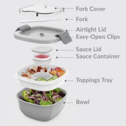 Bentgo All-in-One Salad Container -Bentgo Kitchen Sales Store BGOSAL Y 6