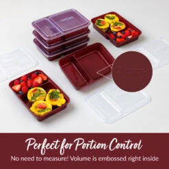 Bentgo Prep 2-Compartment Meal Prep Containers -Bentgo Kitchen Sales Store BGPRP2 BR 6 c684f277 3460 4ddf 8e92 f62f8ca4af04