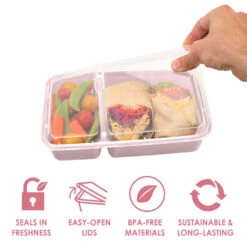 Bentgo Prep 2-Compartment Meal Prep Containers -Bentgo Kitchen Sales Store BGPRP2 PK 4 abedfe6f a781 4b64 98eb 8c59a52e61be