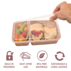 Bentgo Prep 2-Compartment Meal Prep Containers -Bentgo Kitchen Sales Store BGPRP2 RG 4 7d3b847f 65d0 4cd6 9843 fc8b27cbc7fd