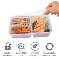 Bentgo Prep 3-Compartment Meal Prep Containers -Bentgo Kitchen Sales Store BGPRP3 LC 4 bec24ef6 9ddd 400a a186 91178f2f96e8