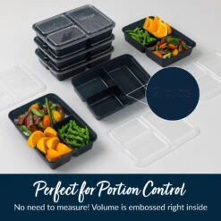 Bentgo Prep 3-Compartment Meal Prep Containers -Bentgo Kitchen Sales Store BGPRP3 NB 6 6714db71 f0f4 4e11 a87e 58fe47e925fa