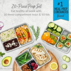 Bentgo Prep 3-Compartment Meal Prep Containers -Bentgo Kitchen Sales Store BGPRP3 SV 2b