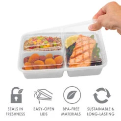 Bentgo Prep 3-Compartment Meal Prep Containers -Bentgo Kitchen Sales Store BGPRP3 SV 4 dec04e8f ae0b 4fdd abcc 0eaca1b9048b