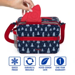 Bentgo Kids Prints Lunch Box, Lunch Bag, & Ice Packs -Bentgo Kitchen Sales Store BGPTBDL2 RKT 14