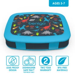 Bentgo Kids Prints Lunch Box, Lunch Bag, & Ice Packs -Bentgo Kitchen Sales Store BGPTBDL2 DNO 3