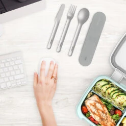 Bentgo Stainless Steel Travel Utensil Set -Bentgo Kitchen Sales Store BGSSUT Y 2