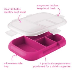 Bentgo Kids Chill Tray With Transparent Cover -Bentgo Kitchen Sales Store Bentgo chill replacement fuchsia 3