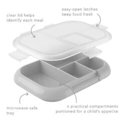 Bentgo Kids Chill Tray With Transparent Cover -Bentgo Kitchen Sales Store Bentgo chill replacement gray 3