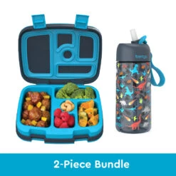 Bentgo Kids Prints Lunch Box & Water Bottle -Bentgo Kitchen Sales Store bentgo lunch box bottle bundle dinosaur 1