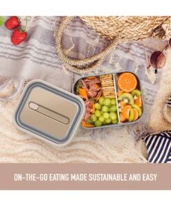 Gold Stainless Steel Leak-Proof Lunch Box -Bentgo Kitchen Sales Store zu102518702 alt 4 tm1641935421