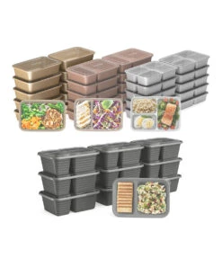 Rose Gold & Silver 80-Pc. Food Storage Container Set