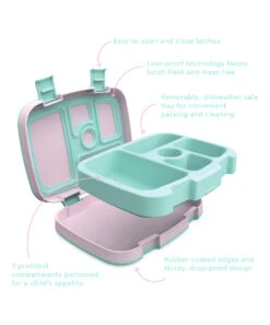 Pink & Green Leopard Five-Compartment Lunch Box -Bentgo Kitchen Sales Store zu105946977 alt 2 tm1653657405