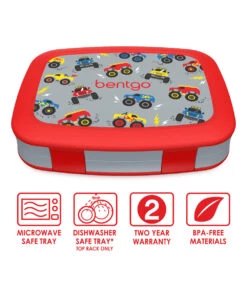 Red & Gray Trucks Five-Compartment Bento Lunch Box 11 Red & Gray Trucks Five-Compartment Bento Lunch Box -Bentgo Kitchen Sales Store zu105946995 alt 1 tm1653657405