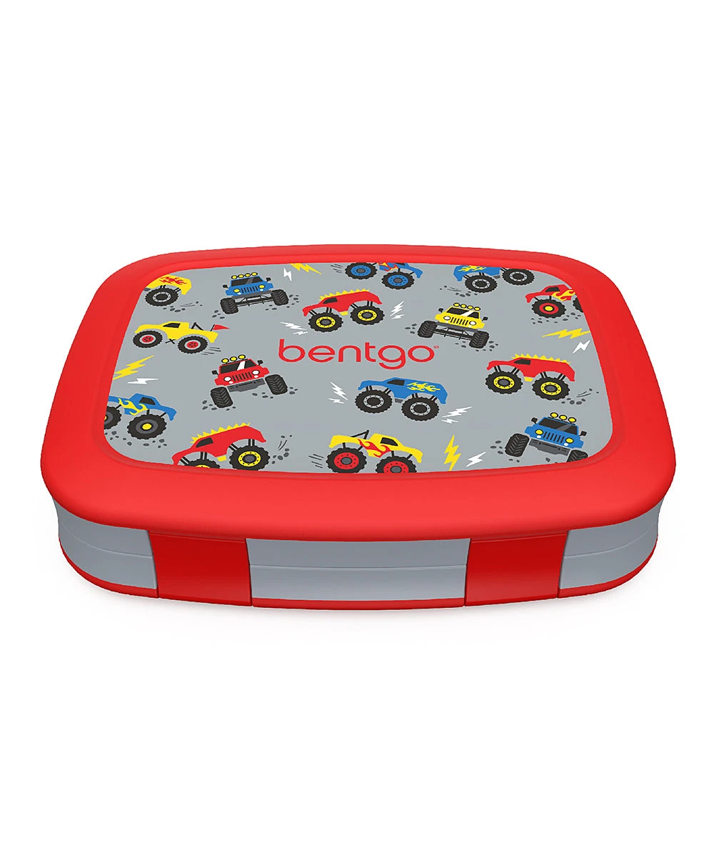 Red & Gray Trucks Five-Compartment Bento Lunch Box 1 Red & Gray Trucks Five-Compartment Bento Lunch Box