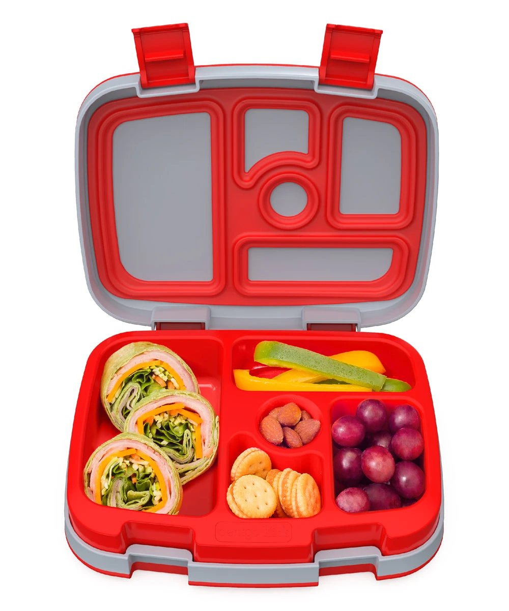 Red & Gray Trucks Five-Compartment Bento Lunch Box 2 Red & Gray Trucks Five-Compartment Bento Lunch Box - Image 2