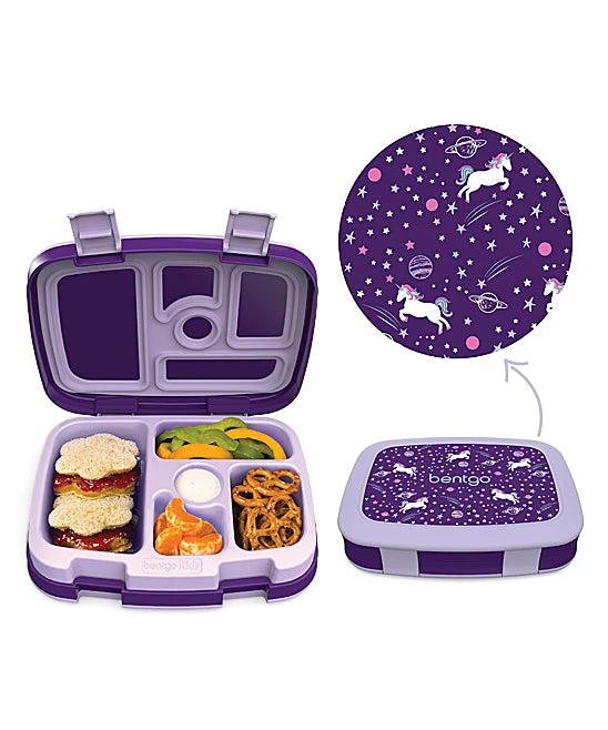 Purple & Lilac Kids Prints Unicorn Bento Box 5 Purple & Lilac Kids Prints Unicorn Bento Box - Image 5
