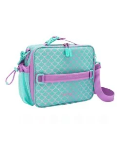 Aqua & Pink Mermaid Scale Lunch Tote