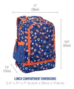 Blue & Orange Sports Ball Insulated Backpack -Bentgo Kitchen Sales Store zu95758370 alt 4 tm1623779515